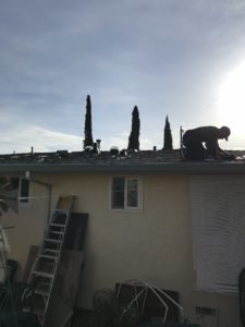 Solar Installer on roof in Pacheco, California
